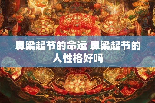 鼻梁起节的命运 鼻梁起节的人性格好吗