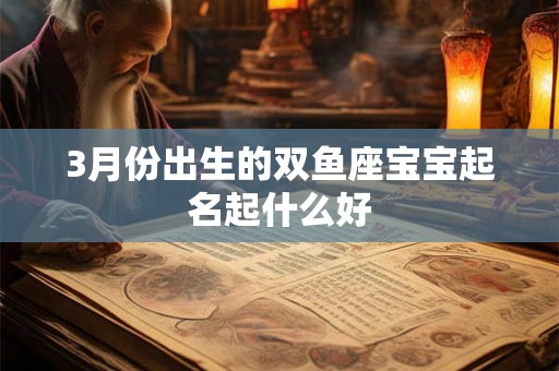3月份出生的双鱼座宝宝起名起什么好