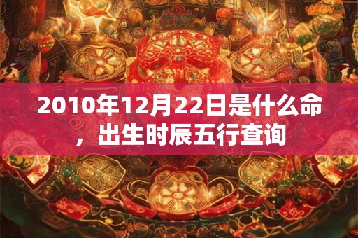 2010年12月22日是什么命，出生时辰五行查询