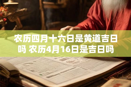 农历四月十六日是黄道吉日吗 农历4月16日是吉日吗