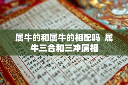 属牛的和属牛的相配吗  属牛三合和三冲属相