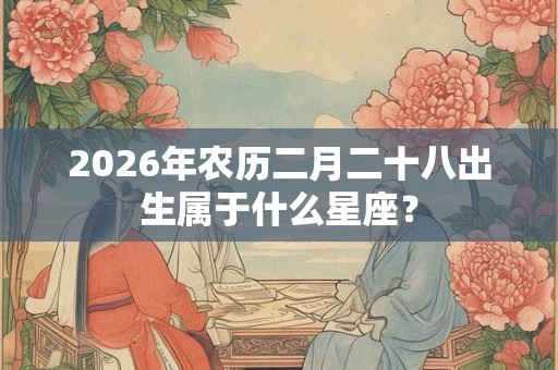 2026年农历二月二十八出生属于什么星座？