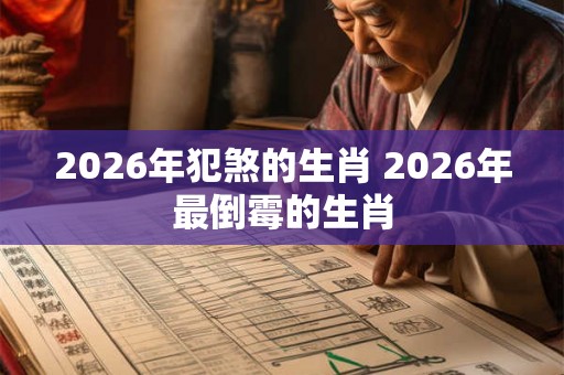 2026年犯煞的生肖 2026年最倒霉的生肖 2026年犯煞的生肖 2026年最倒霉的生肖