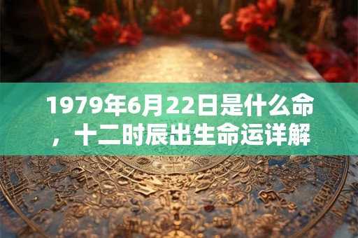 1979年6月22日是什么命，十二时辰出生命运详解