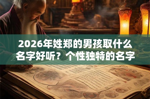 2026年姓郑的男孩取什么名字好听？个性独特的名字推荐