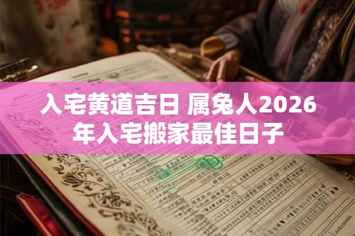 入宅黄道吉日 属兔人2026年入宅搬家最佳日子