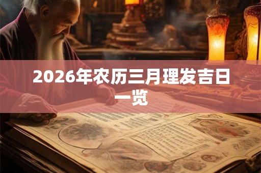 2026年农历三月理发吉日一览