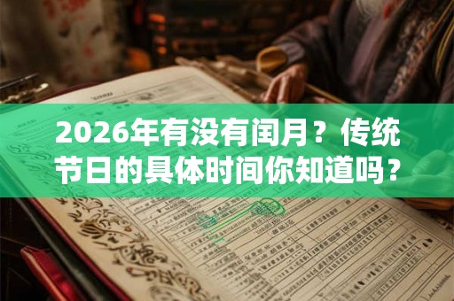 2026年有没有闰月？传统节日的具体时间你知道吗？