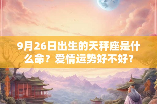 9月26日出生的天秤座是什么命？爱情运势好不好？