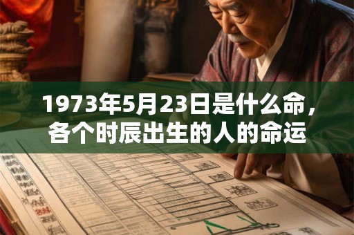 1973年5月23日是什么命，各个时辰出生的人的命运