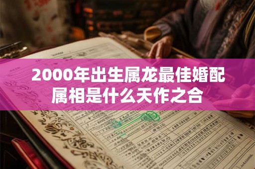 2000年出生属龙最佳婚配属相是什么天作之合