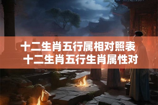 十二生肖五行属相对照表  十二生肖五行生肖属性对照表