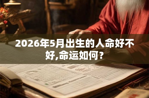 2026年5月出生的人命好不好,命运如何？