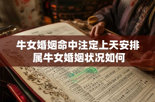 牛女婚姻命中注定上天安排 属牛女婚姻状况如何