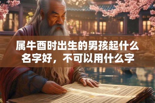 属牛酉时出生的男孩起什么名字好，不可以用什么字