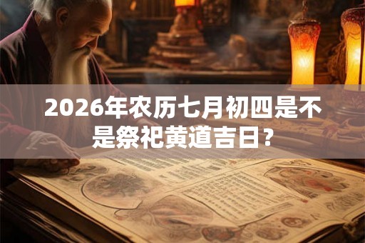 2026年农历七月初四是不是祭祀黄道吉日？