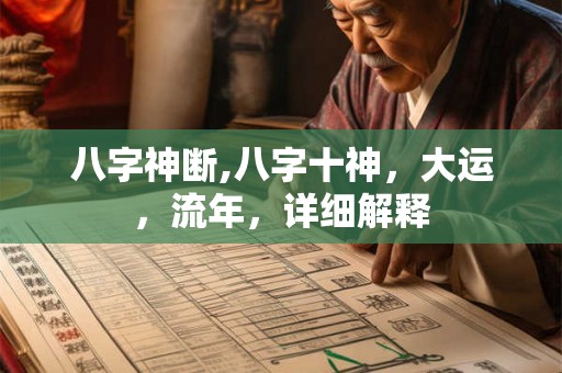 八字神断,八字十神，大运，流年，详细解释
