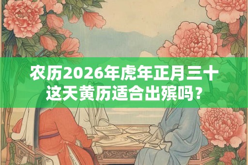 农历2026年虎年正月三十这天黄历适合出殡吗？