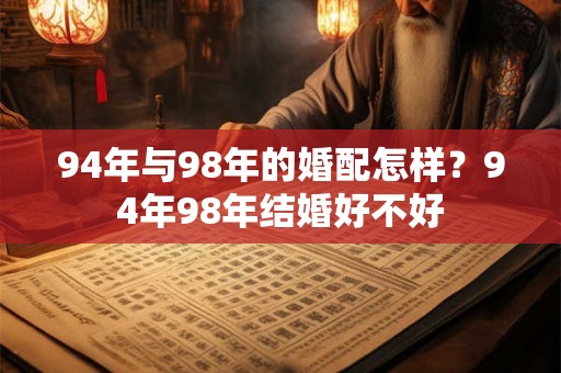 94年与98年的婚配怎样？94年98年结婚好不好