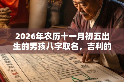 2026年农历十一月初五出生的男孩八字取名，吉利的男孩名字