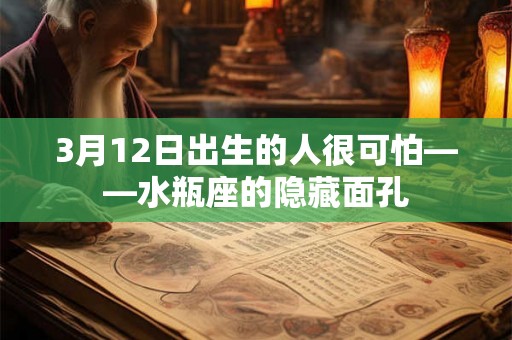 3月12日出生的人很可怕——水瓶座的隐藏面孔