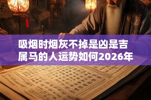 吸烟时烟灰不掉是凶是吉  属马的人运势如何2026年