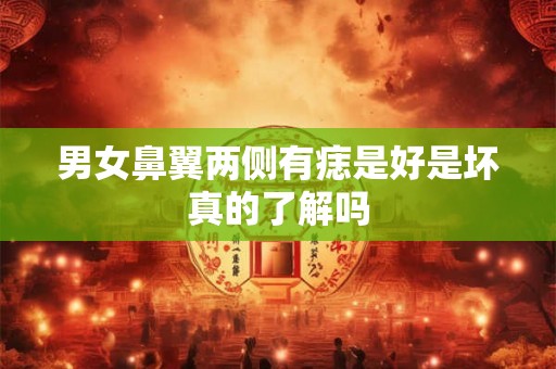 男女鼻翼两侧有痣是好是坏真的了解吗