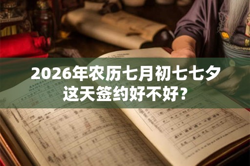 2026年农历七月初七七夕这天签约好不好？