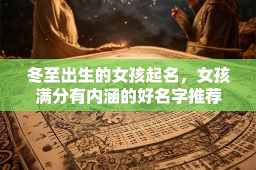冬至出生的女孩起名，女孩满分有内涵的好名字推荐