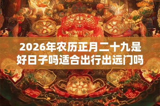 2026年农历正月二十九是好日子吗适合出行出远门吗？