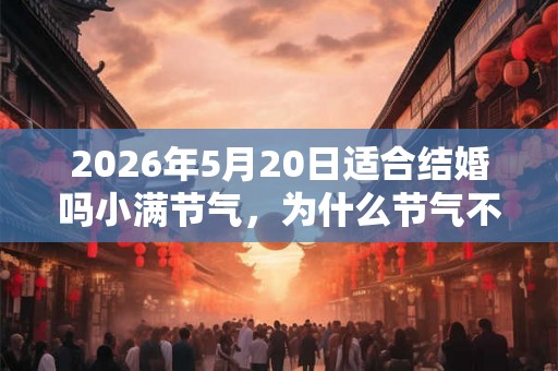 2026年5月20日适合结婚吗小满节气,为什么节气不适合结婚? 2026年5月20日适合结婚吗小满节气,为什么节气不适合结婚?