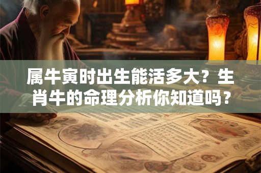 属牛寅时出生能活多大？生肖牛的命理分析你知道吗？