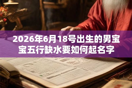 2026年6月18号出生的男宝宝五行缺水要如何起名字