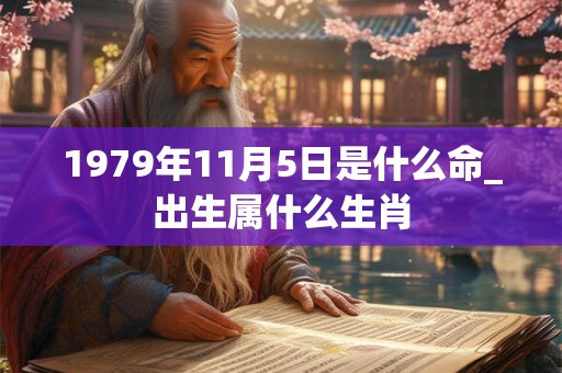 1979年11月5日是什么命_出生属什么生肖 1979年11月5日是什么命_出生属什么生肖
