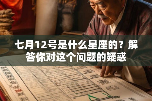 七月12号是什么星座的？解答你对这个问题的疑惑