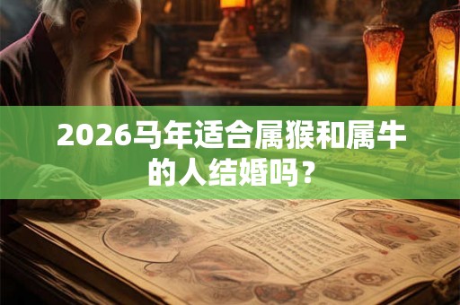 2026马年适合属猴和属牛的人结婚吗? 2026马年适合属猴和属牛的人结婚吗?