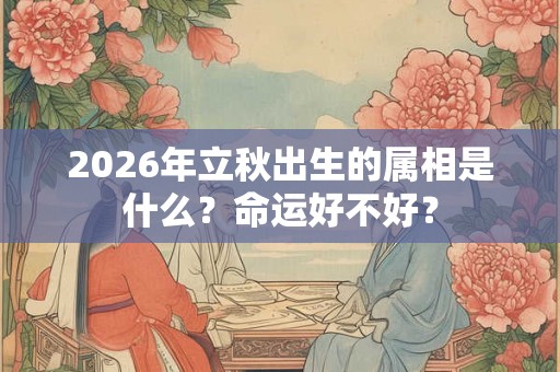 2026年立秋出生的属相是什么？命运好不好？