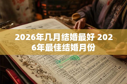 2026年几月结婚最好 2026年最佳结婚月份