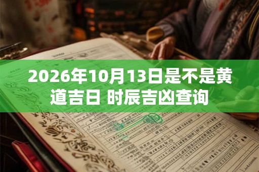 2026年10月13日是不是黄道吉日 时辰吉凶查询