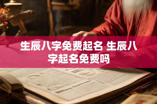 生辰八字免费起名 生辰八字起名免费吗