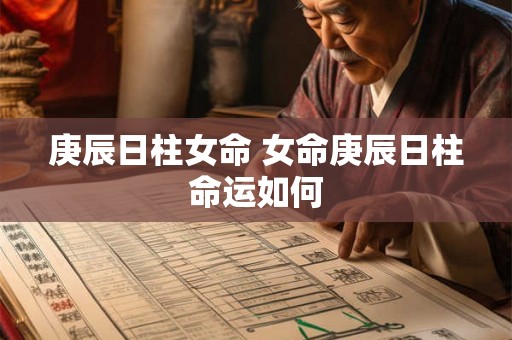 庚辰日柱女命 女命庚辰日柱命运如何