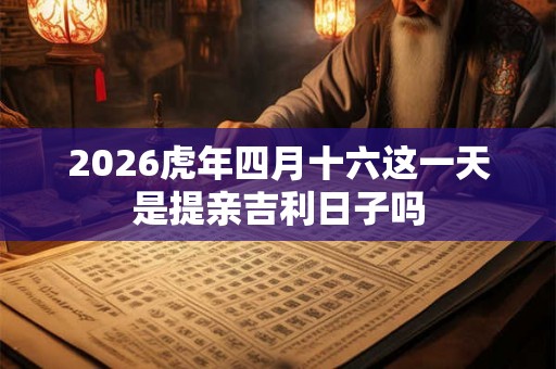 2026虎年四月十六这一天是提亲吉利日子吗