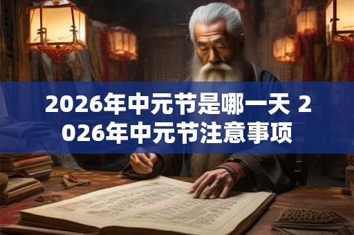 2026年中元节是哪一天 2026年中元节注意事项