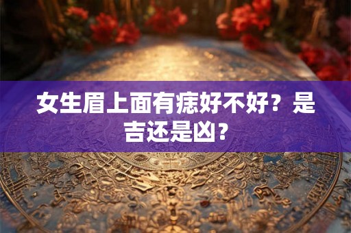 女生眉上面有痣好不好？是吉还是凶？