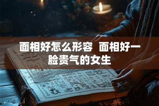 面相好怎么形容  面相好一脸贵气的女生