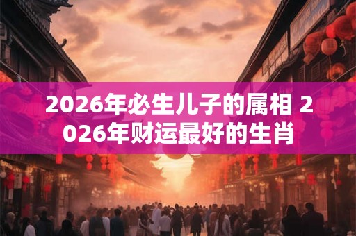 2026年必生儿子的属相 2026年财运最好的生肖