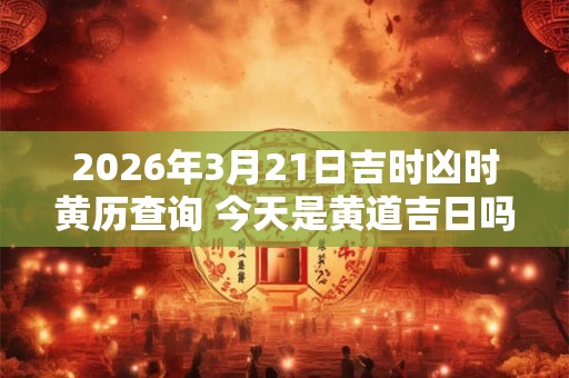 2026年3月21日吉时凶时黄历查询 今天是黄道吉日吗