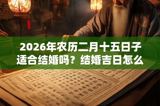 2026年农历二月十五日子适合结婚吗？结婚吉日怎么看？