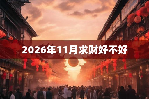 2026年11月求财好不好
