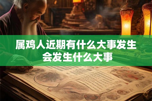 属鸡人近期有什么大事发生 会发生什么大事